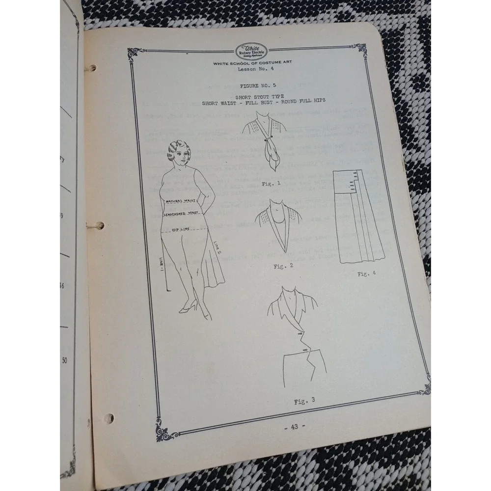 1932  White School Of Costume Art Extension Course Lessons 1-10‎ White Sewing